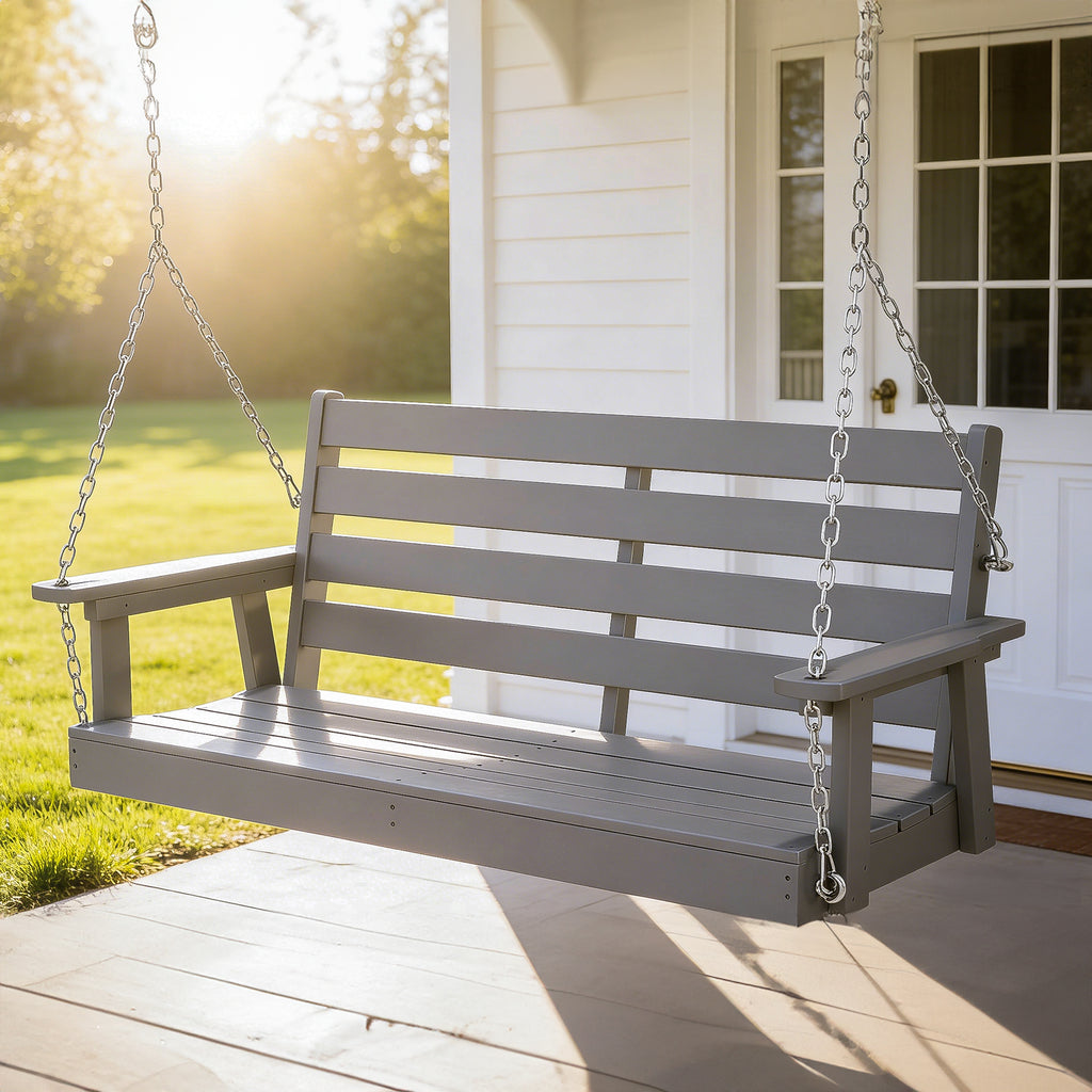 FANSXIVITA Porch Swings – Outdoor Hammock Hanging Swinging Chair with Medium Cushion, Perfect for Bedroom Patio or Garden