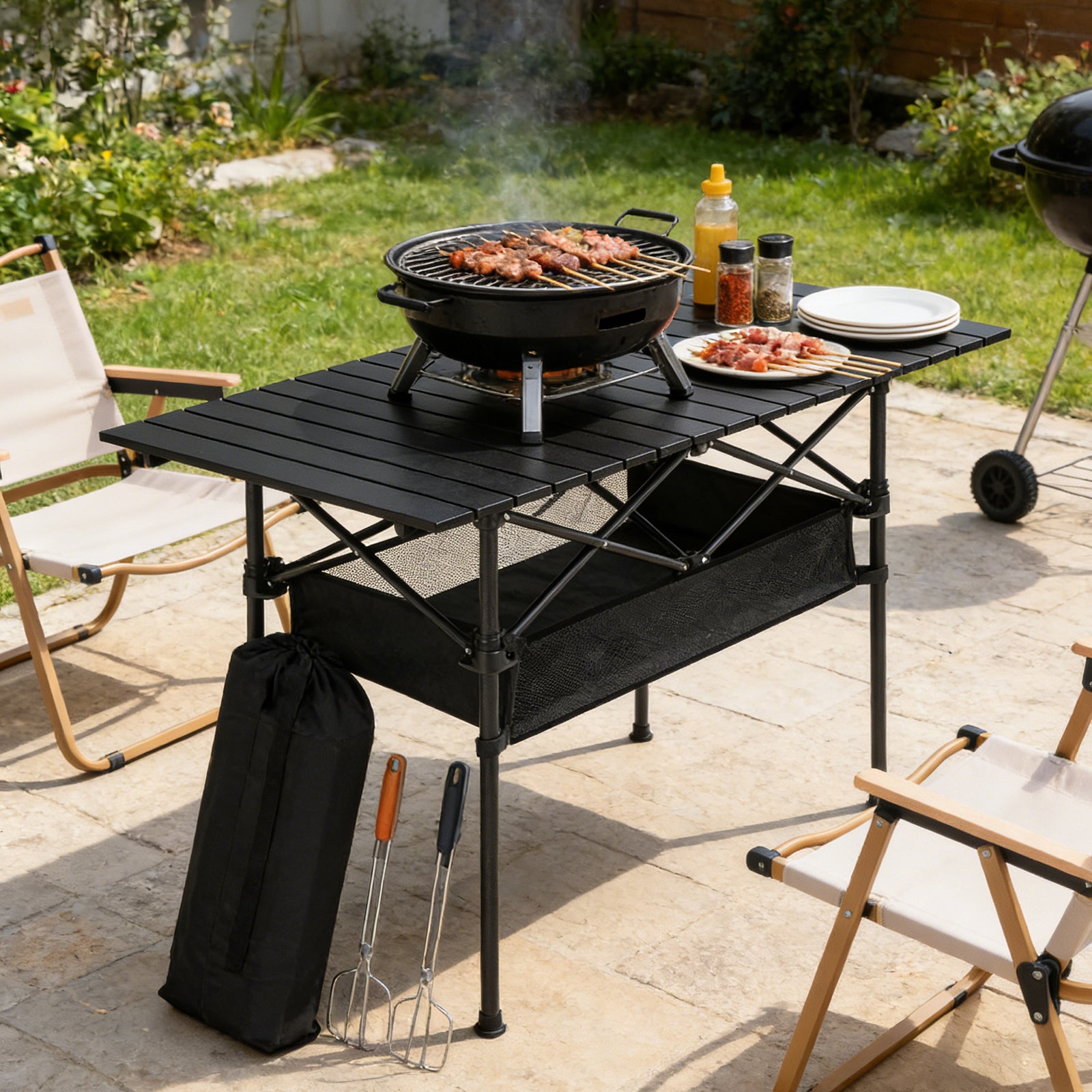 FANSXIVITA Folding Tables Heavy Duty Portable Folding Plastic Dining Table Perfect for Party and Parties Backyard