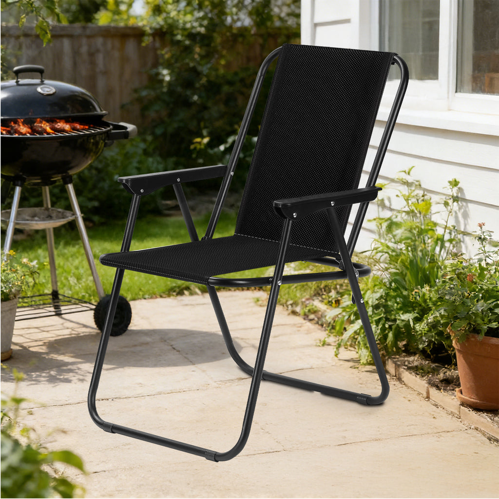 FANSXIVITA Folding Chairs – Portable and Durable Seating for Indoor and Outdoor Foldable Chair with Steel Frame, 350lbs Capacity Heavy Duty Metal