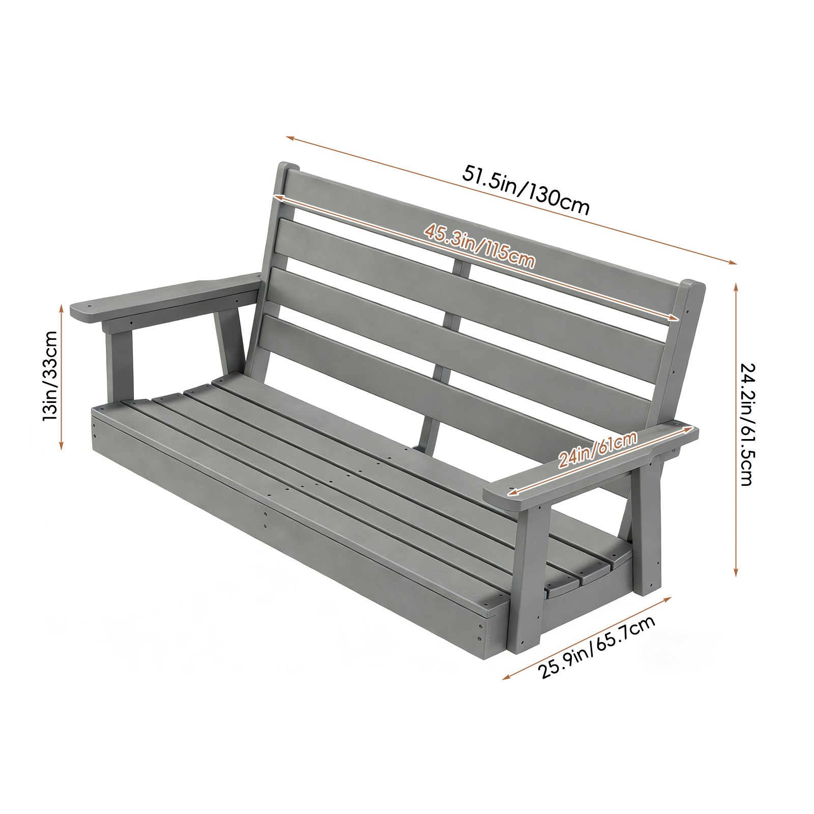 FANSXIVITA Porch Swings – Outdoor Hammock Hanging Swinging Chair with Medium Cushion, Perfect for Bedroom Patio or Garden