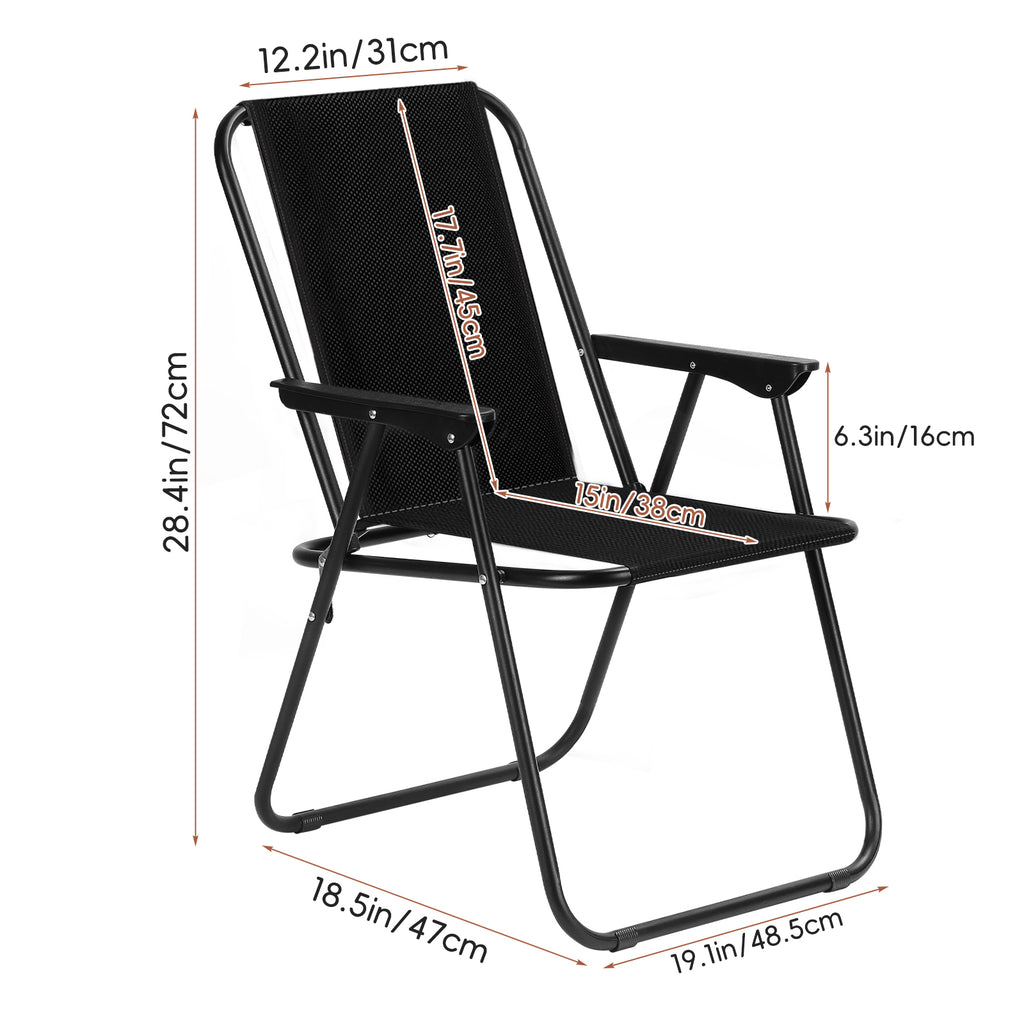 FANSXIVITA Folding Chairs – Portable and Durable Seating for Indoor and Outdoor Foldable Chair with Steel Frame, 350lbs Capacity Heavy Duty Metal