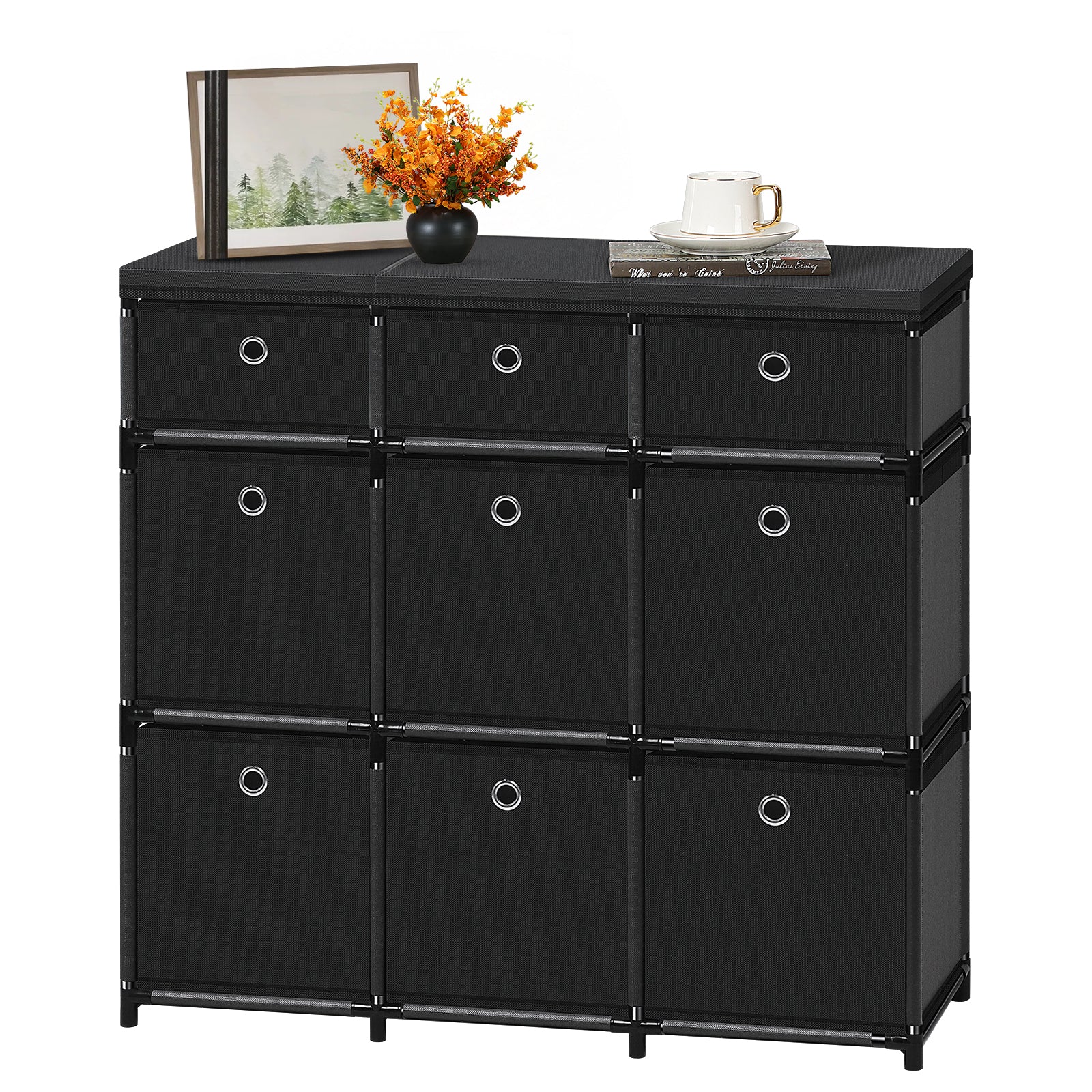 FANSXIVITA Drawers for Furniture, 9 Cube Storage for Bedroom Drawers for furniture Drawer Organizer Set Storage for Bedroom, Office, Kitchen